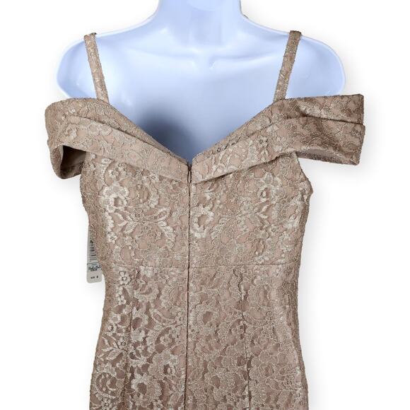 R&M Richards Off the Shoulder Fishtail Evening Gown 8 NWT - Picture 6 of 9